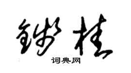 朱锡荣钱桂草书个性签名怎么写