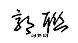 朱锡荣郭联草书个性签名怎么写