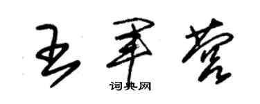 朱锡荣王军营草书个性签名怎么写