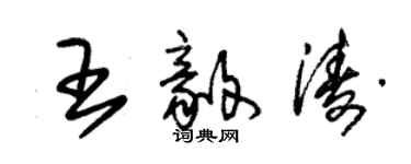 朱锡荣王毅涛草书个性签名怎么写