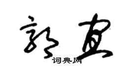 朱锡荣郭宜草书个性签名怎么写