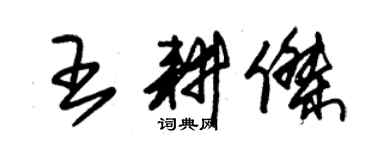 朱锡荣王耕杰草书个性签名怎么写