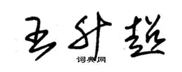 朱锡荣王升超草书个性签名怎么写