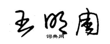 朱锡荣王明周草书个性签名怎么写