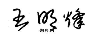 朱锡荣王明烽草书个性签名怎么写