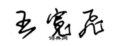 朱锡荣王宽飞草书个性签名怎么写