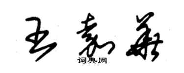 朱锡荣王嘉华草书个性签名怎么写