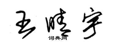 朱锡荣王晴宇草书个性签名怎么写