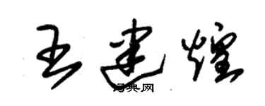 朱锡荣王建煌草书个性签名怎么写