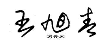 朱锡荣王旭青草书个性签名怎么写