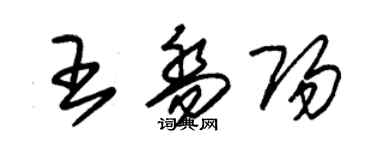 朱锡荣王乔阳草书个性签名怎么写
