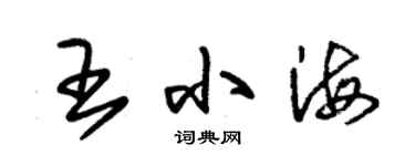 朱锡荣王小海草书个性签名怎么写