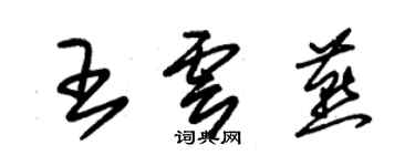 朱锡荣王云燕草书个性签名怎么写