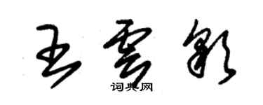 朱锡荣王云彩草书个性签名怎么写