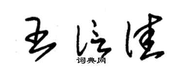 朱锡荣王信佳草书个性签名怎么写