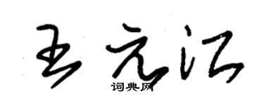 朱锡荣王元江草书个性签名怎么写