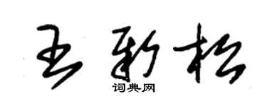 朱锡荣王新松草书个性签名怎么写