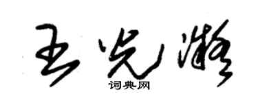 朱锡荣王光凝草书个性签名怎么写