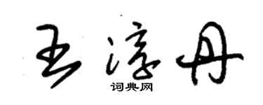 朱锡荣王淳丹草书个性签名怎么写