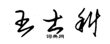 朱锡荣王士科草书个性签名怎么写