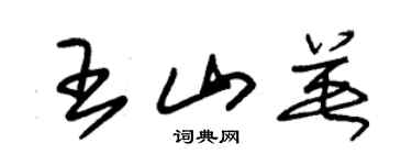 朱锡荣王山英草书个性签名怎么写