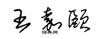 朱锡荣王嘉颐草书个性签名怎么写
