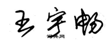 朱锡荣王宇畅草书个性签名怎么写