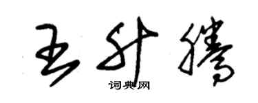 朱锡荣王升腾草书个性签名怎么写