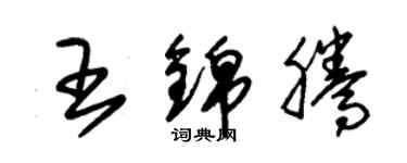 朱锡荣王锦腾草书个性签名怎么写