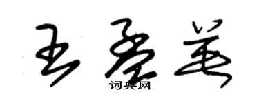 朱锡荣王孟英草书个性签名怎么写