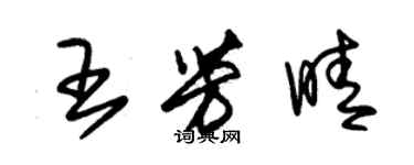 朱锡荣王芳晴草书个性签名怎么写