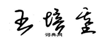 朱锡荣王培基草书个性签名怎么写