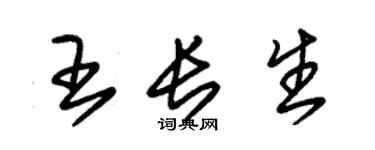 朱锡荣王长生草书个性签名怎么写