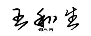 朱锡荣王和生草书个性签名怎么写