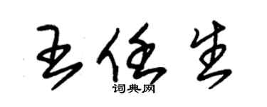 朱锡荣王任生草书个性签名怎么写