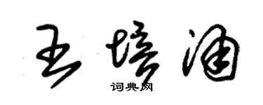 朱锡荣王培涌草书个性签名怎么写