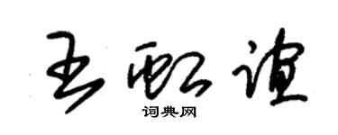 朱锡荣王虹谊草书个性签名怎么写