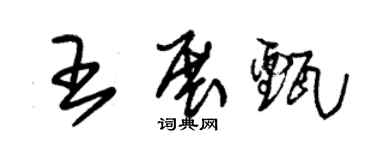 朱锡荣王展甄草书个性签名怎么写