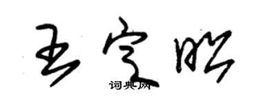 朱锡荣王定昭草书个性签名怎么写