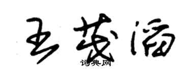 朱锡荣王茂滔草书个性签名怎么写