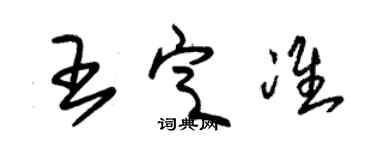 朱锡荣王定准草书个性签名怎么写