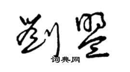 曾庆福刘盟草书个性签名怎么写