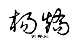 曾庆福杨矫草书个性签名怎么写