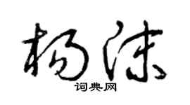 曾庆福杨沫草书个性签名怎么写