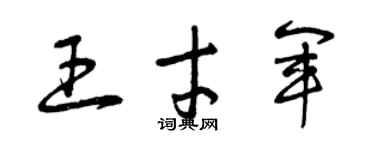 曾庆福王才军草书个性签名怎么写