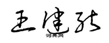 曾庆福王健能草书个性签名怎么写