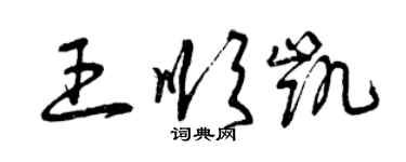 曾庆福王顺凯草书个性签名怎么写