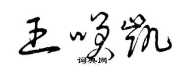 曾庆福王笑凯草书个性签名怎么写