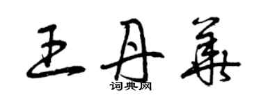 曾庆福王丹华草书个性签名怎么写
