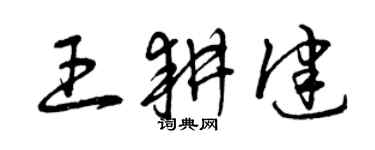 曾庆福王耕健草书个性签名怎么写
